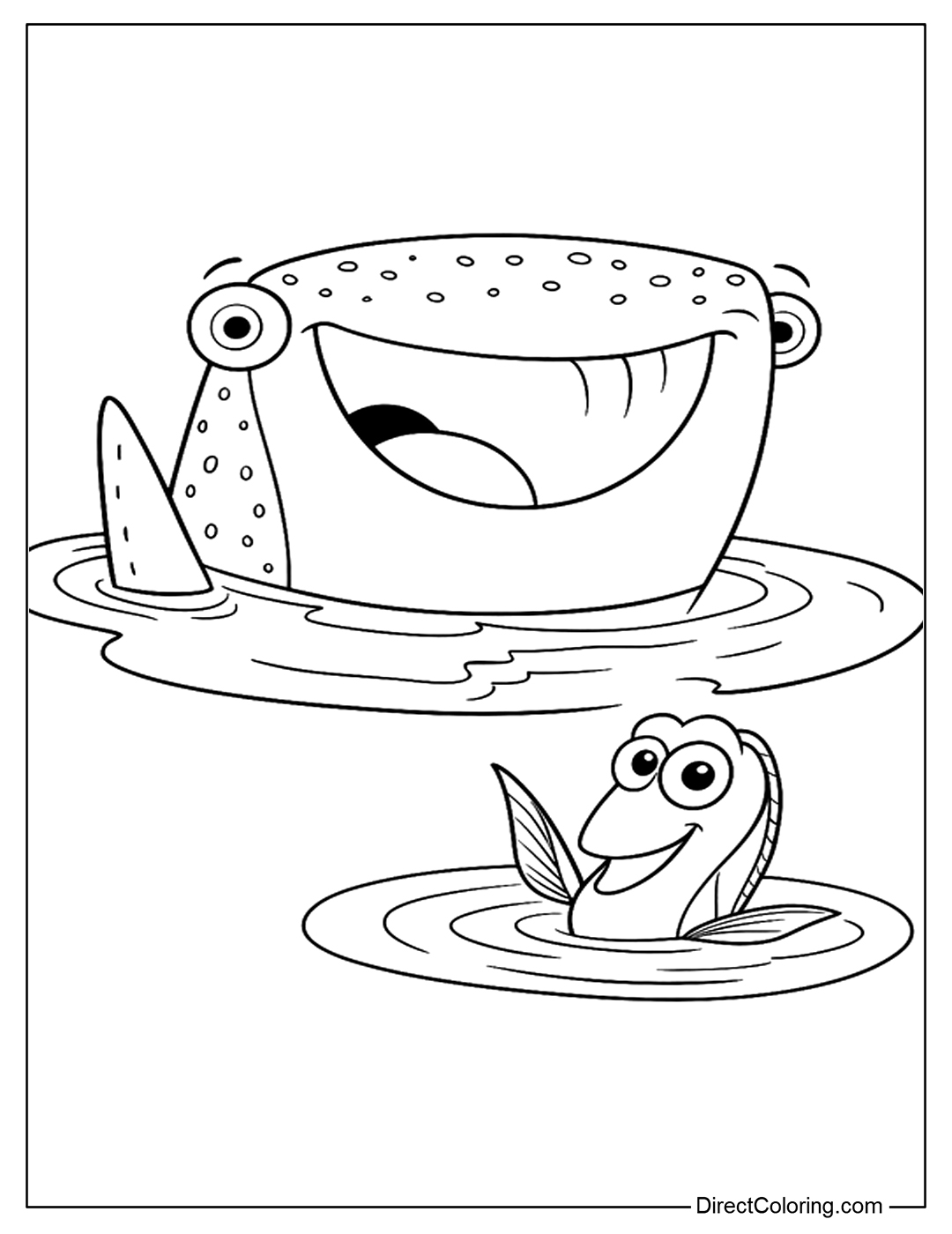 Destiny and Dory Coloring Page Free